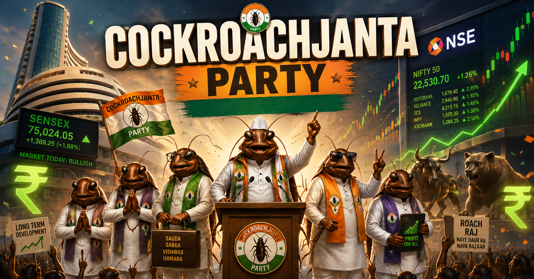 Cockroach Janta Party and the Stock Market: What India's Gen Z Frustration  Signal Means for Investors